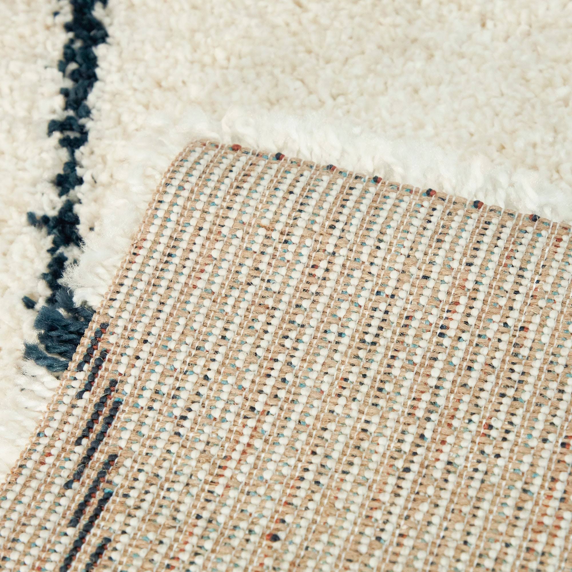 BALTA Ayden Navy 5 ft. x 7 ft. Abstract Shag Area Rug, Blue