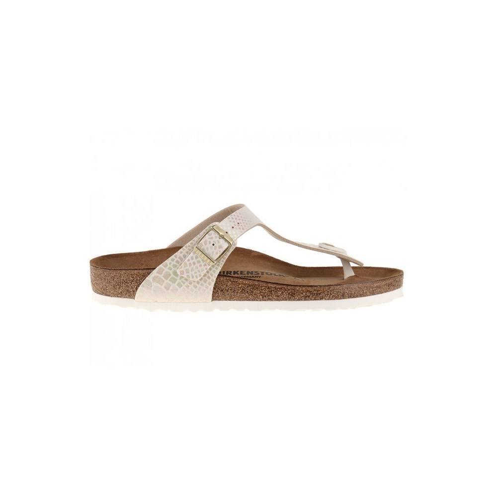Birkenstock Gizeh 847431 Ladies Birko-Flor Snake Cream: Size 40
