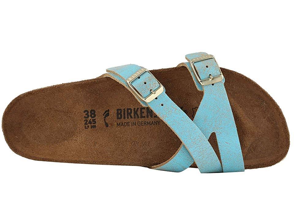 Birkenstock Yao Washed Metallic Washed Metallic Aqua / 42 / Narrow