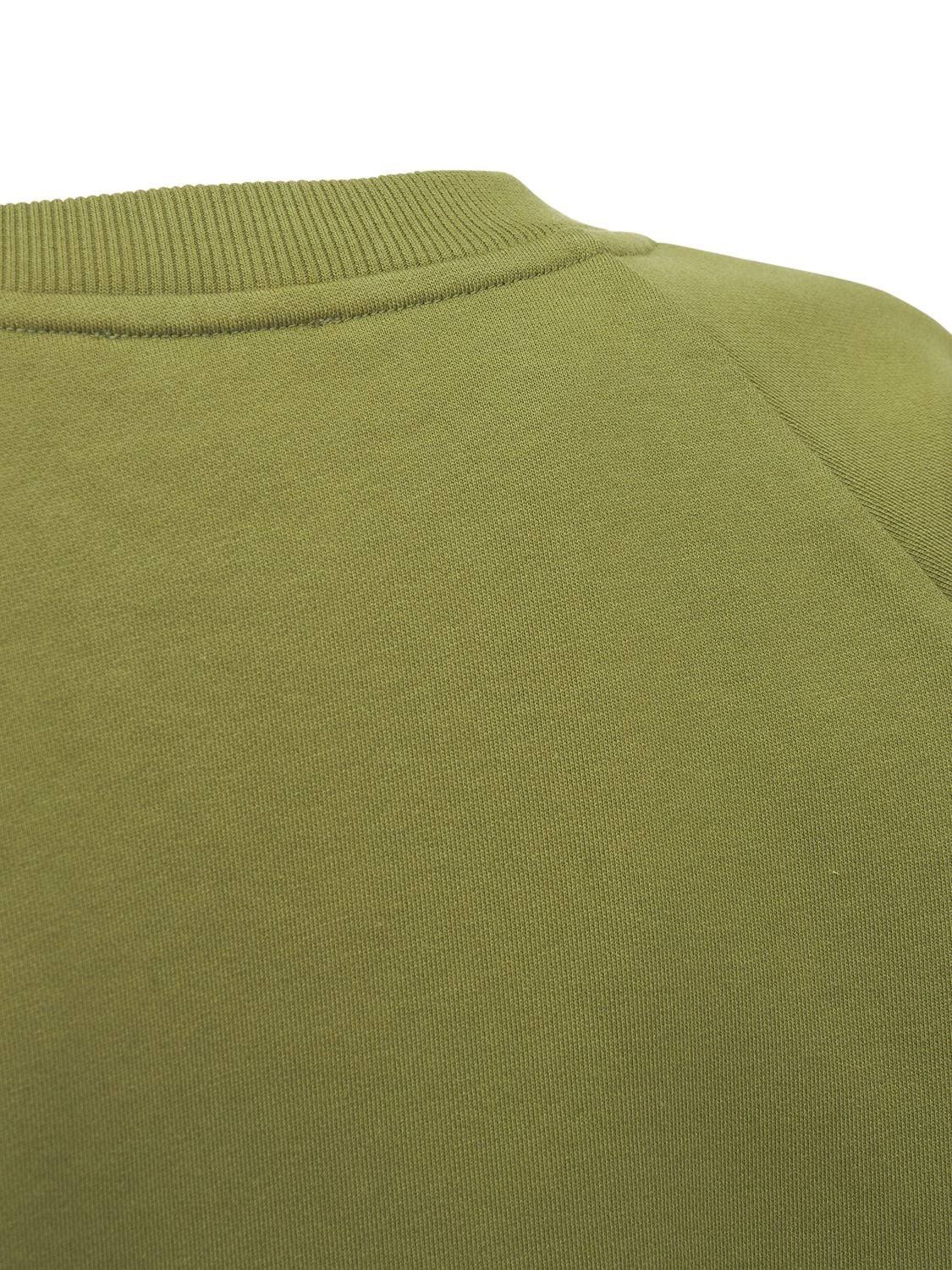 Balmain | Women Logo Printed Cotton Sweatshirt Green/White L