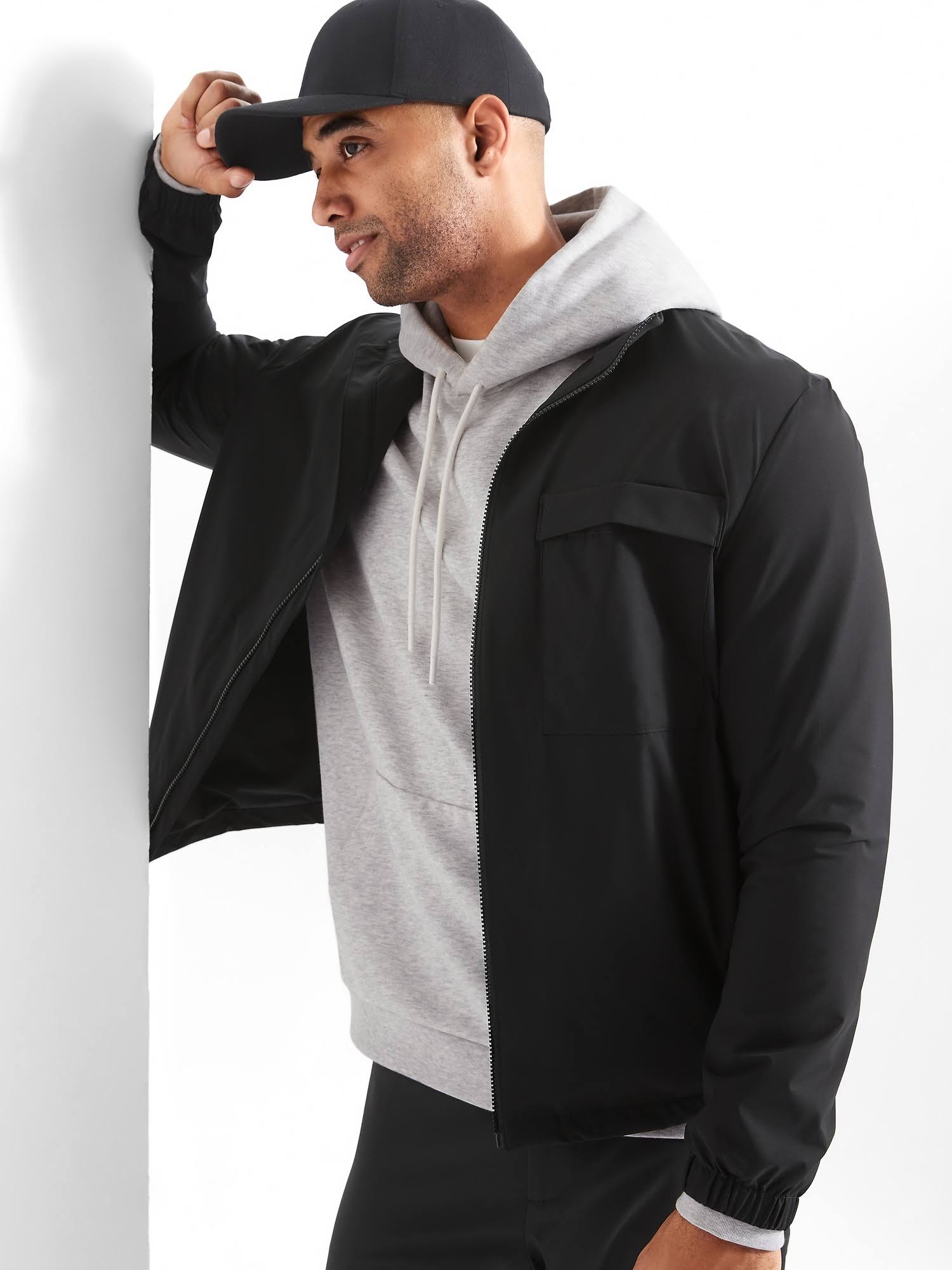 Banana Republic Men's Heavyweight Fleece Hoodie Gray Heather Size L