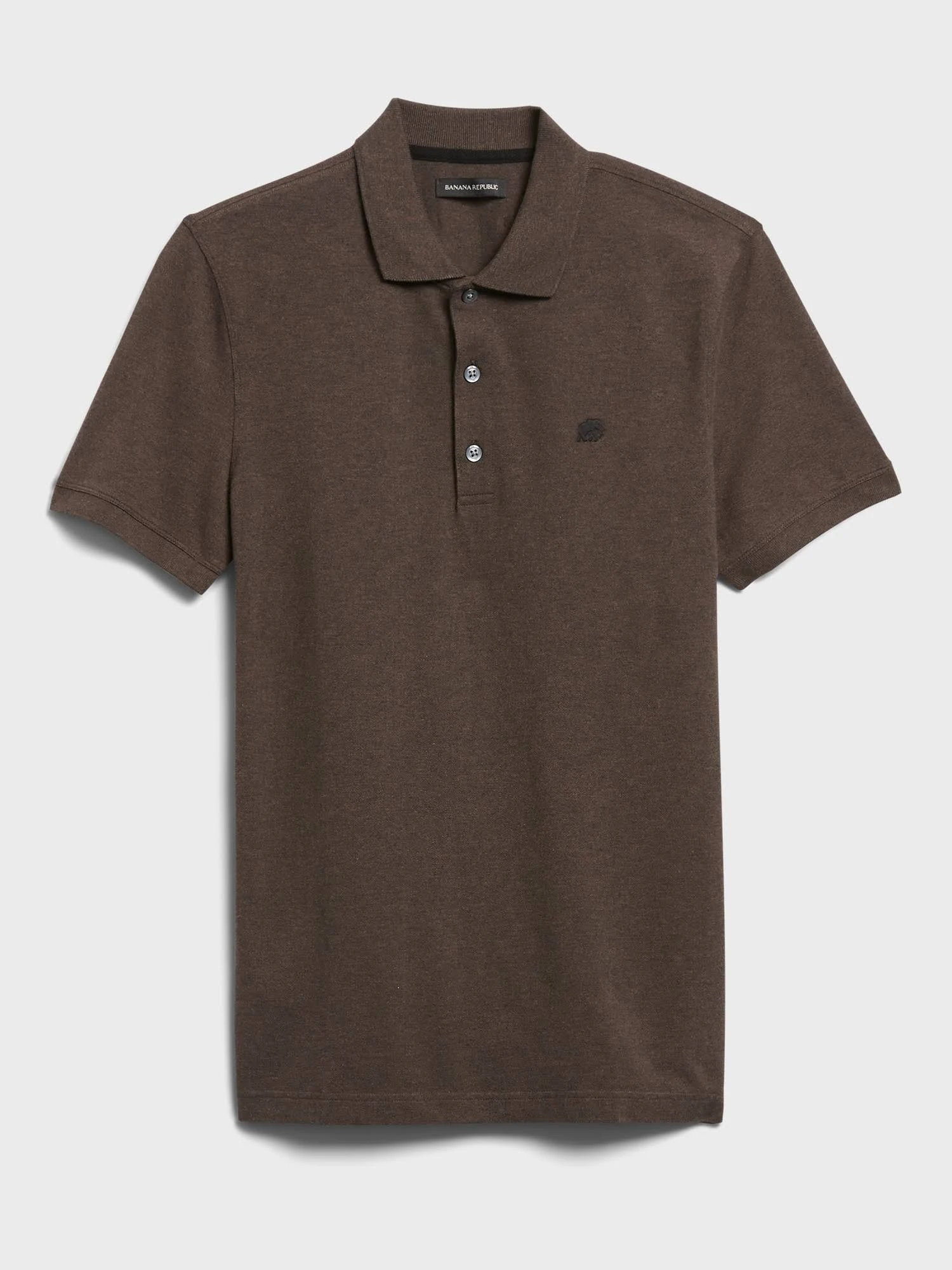 Banana Republic Men's Slim Signature Pique Polo Shirt Seal Brown Size XXL
