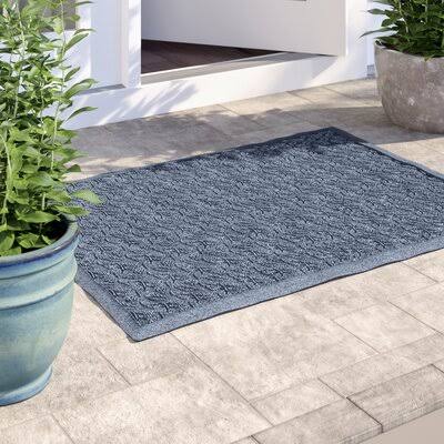 Bartow Non-Slip Outdoor Door Mat Sol 72 Outdoor Mat Size: 2& x 3&, Color: Bluestone