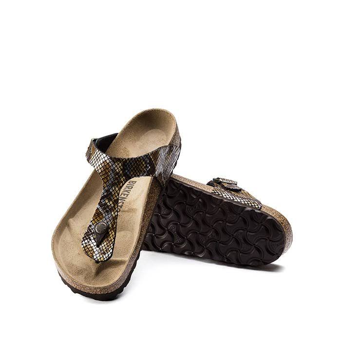 Birkenstock Gizeh MF Sandals Brown Women, Size 37.0
