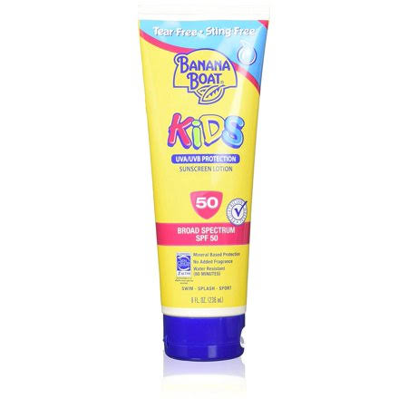 Banana Boat Kids Tear Sunscreen Lotion SPF 50, 8 Ounce (Pack of 3)