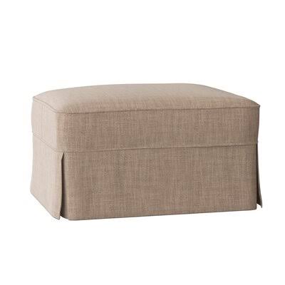 Wayfair Custom Upholstery Barrand Ottoman Body Fabric: Conversation Linen