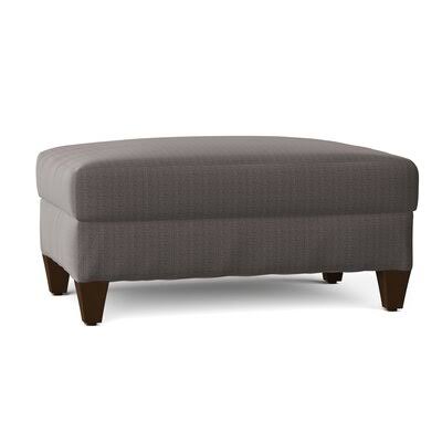 Birch Lane Fairchild 44x22 Rectangle Standard Slipcovered Ottoman Body Fabric: Zula Charcoal
