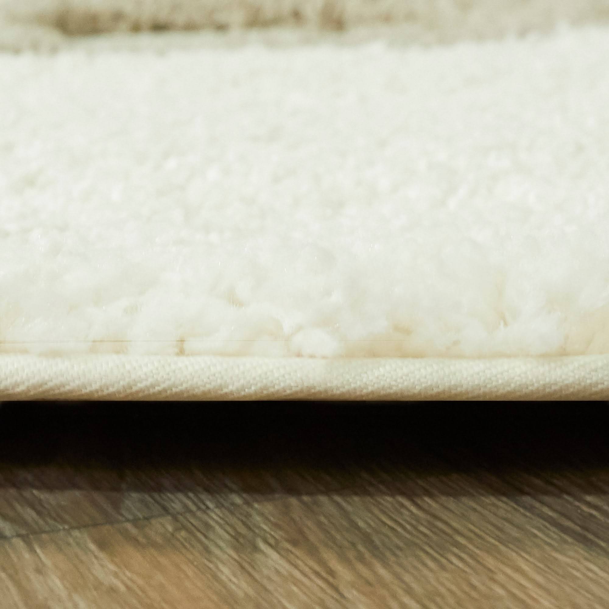 Mod-Tod Polar Bear Round Shag Kids Rug Animal Theme - 3&11x22 Round - White