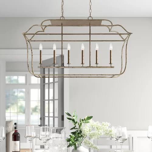 Chloe 6-Light Geometric Chandelier Finish: Royal Ebony
