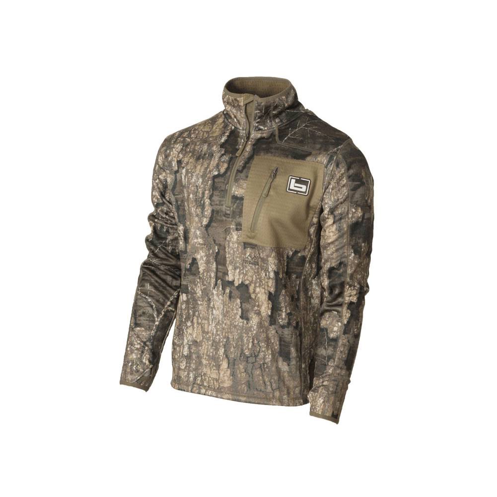 Banded Mid Layer 1/4 Zip Timber Fleece Pullover (B1010031-TM)