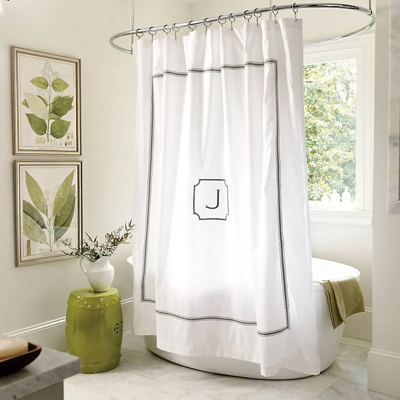 Amelie Embroidered Shower Curtain White 72x22 - Ballard Designs
