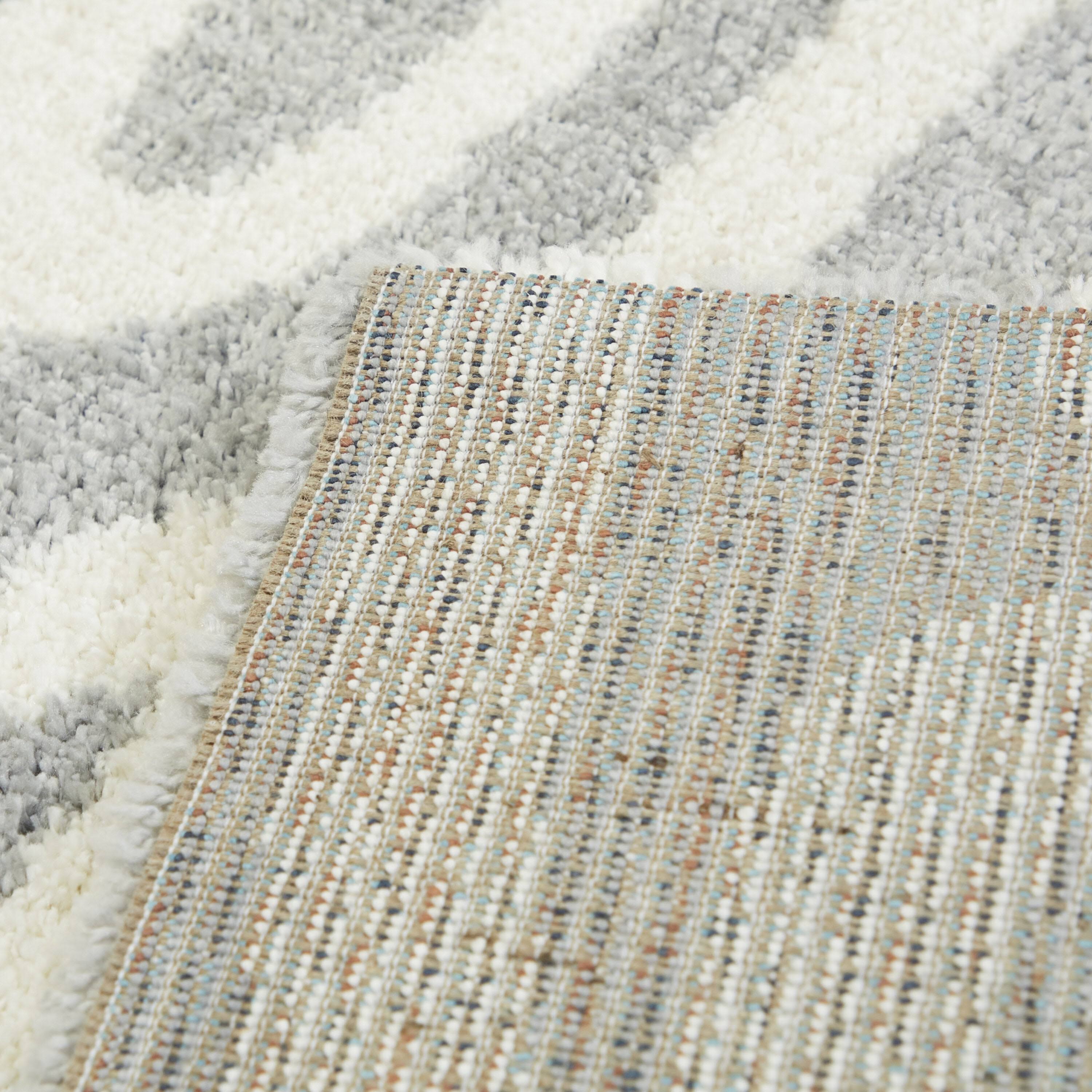 Terence Abstract Shag Area Rug - 7&10x22 x 10& - Grey