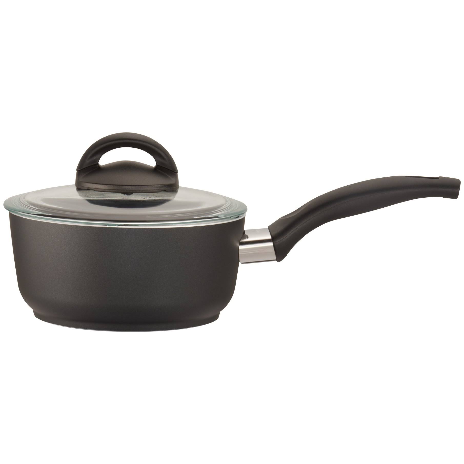 Ballarini Pisa Forged Aluminum 7 Piece Nonstick Cookware Set, Black