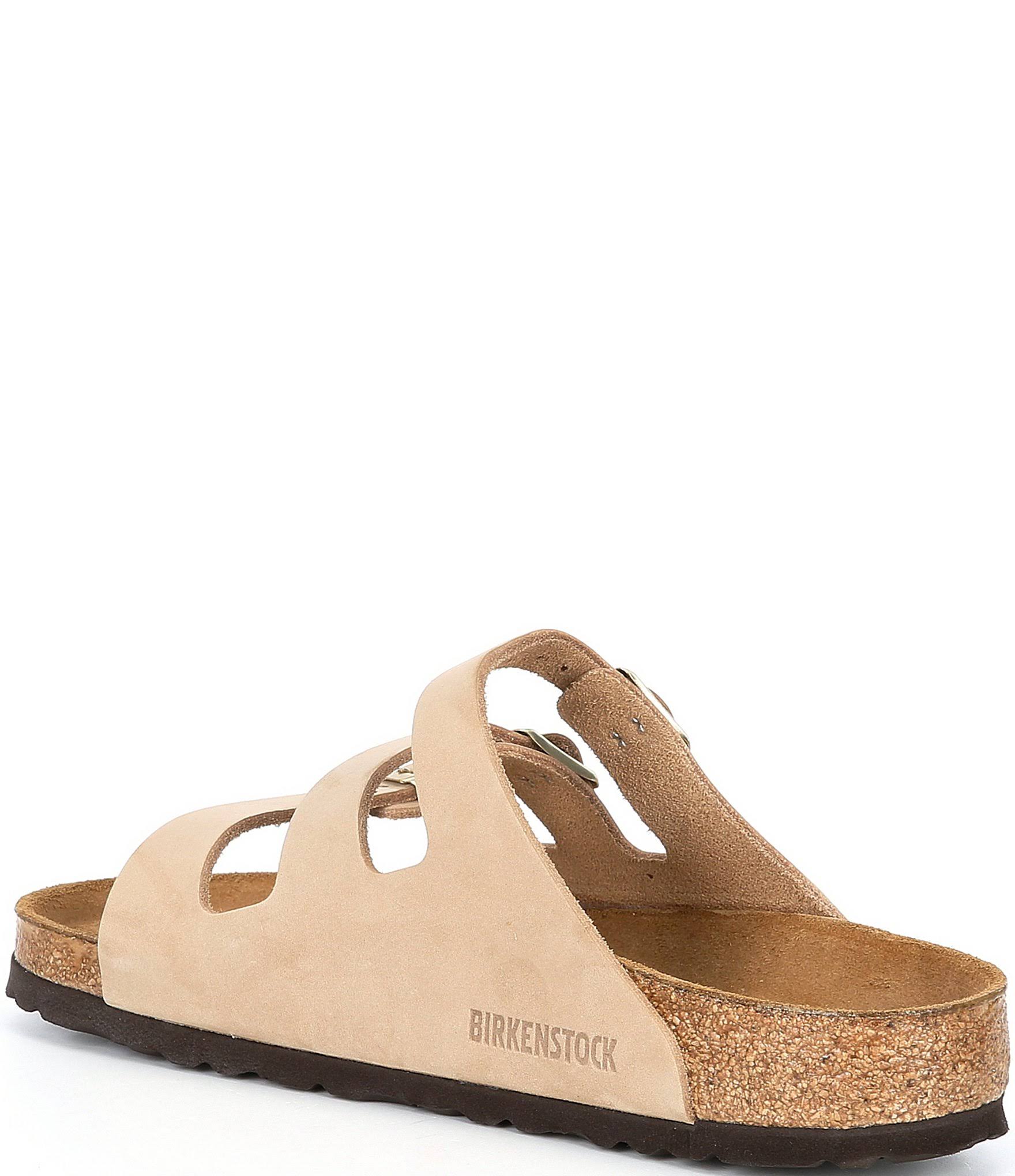 Birkenstock Women's Florida Fresh Soft Footbed Faded Khaki Nubuck