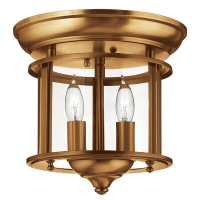Mcmichael 2 - Light 9.5x22 Flush Mount Birch Lane Finish: Bulb Type