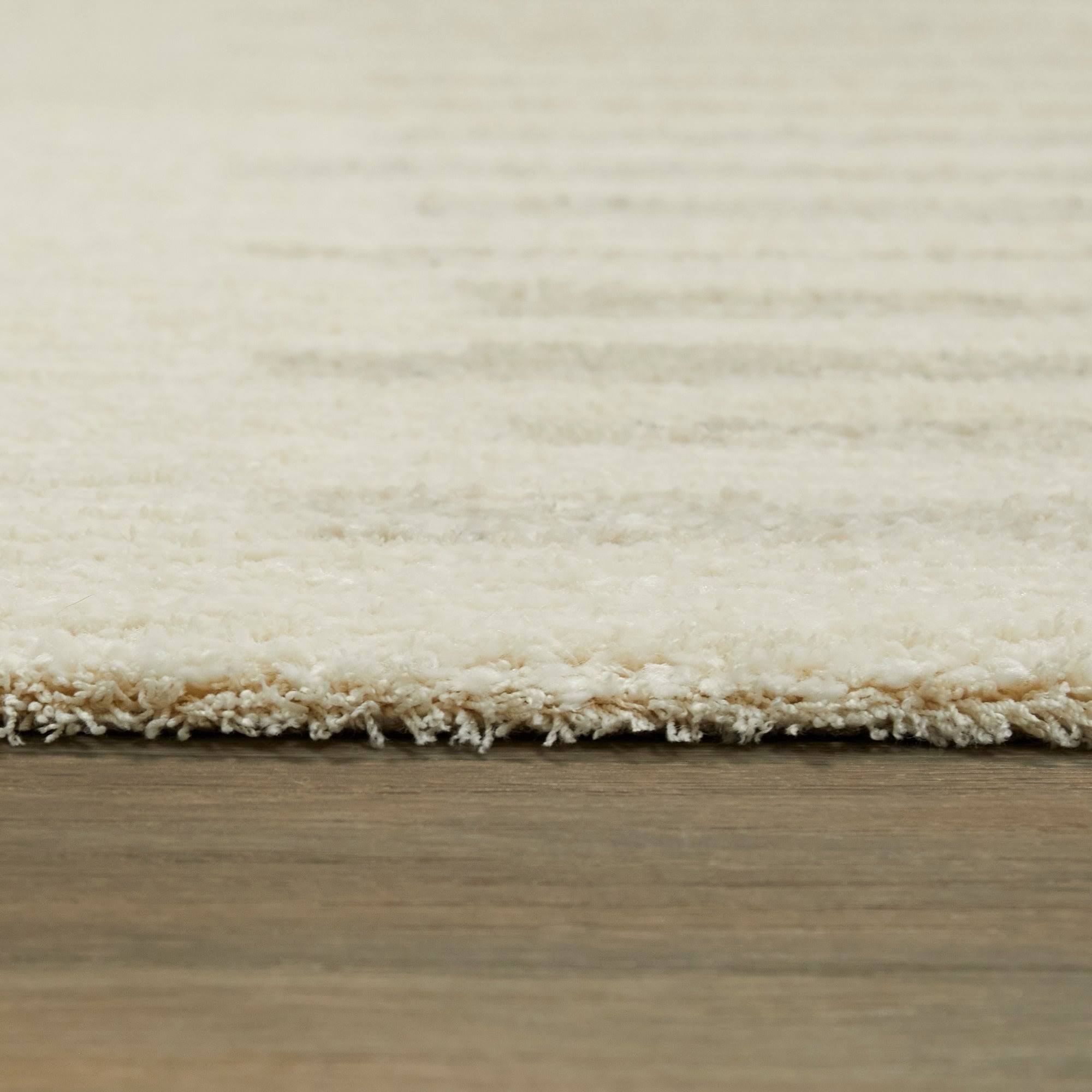BALTA Callan White 8 ft. x 10 ft. Stripe Shag Area Rug