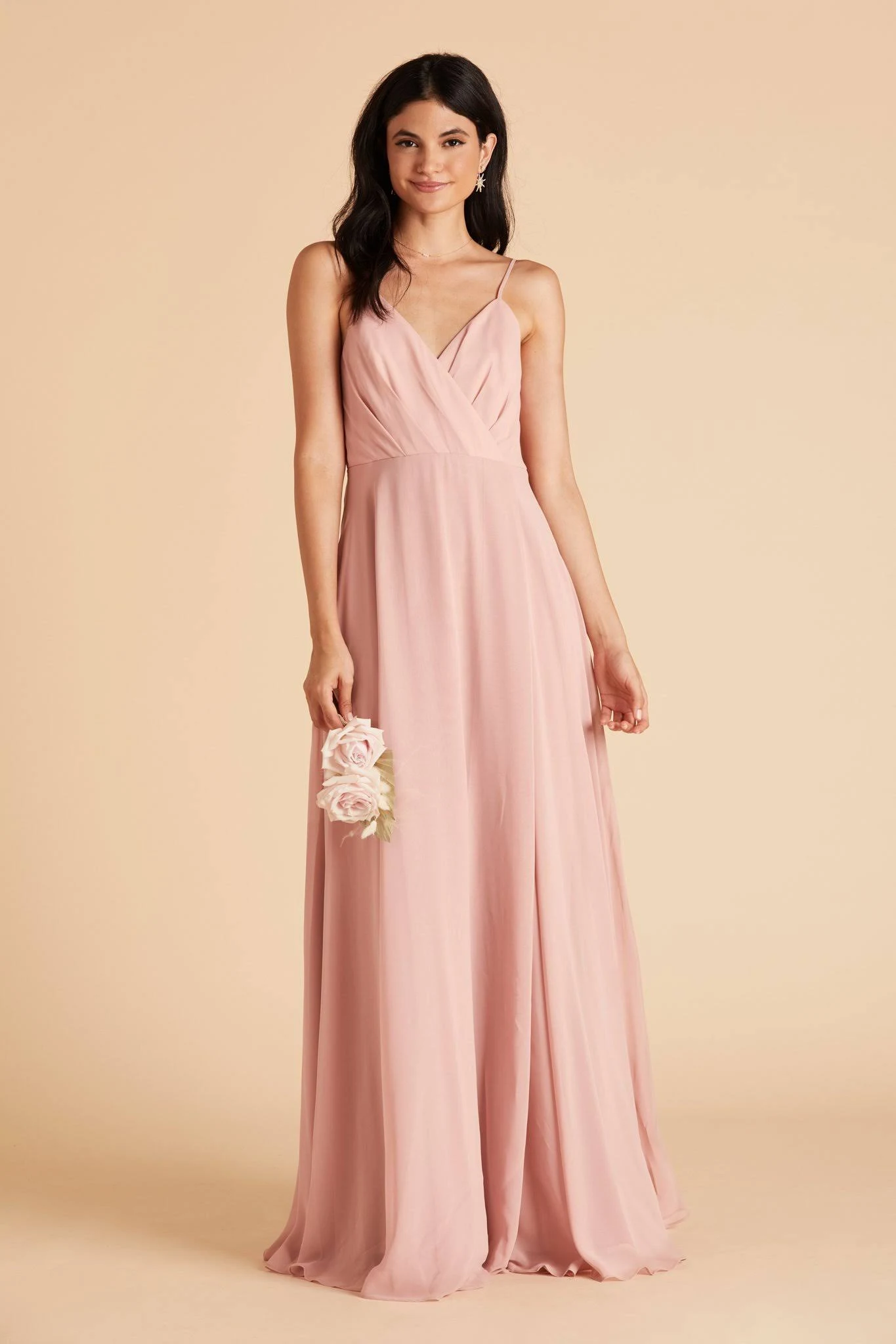 Kaia Chiffon Bridesmaid Dress in Rose Quartz M / Rose Quartz
