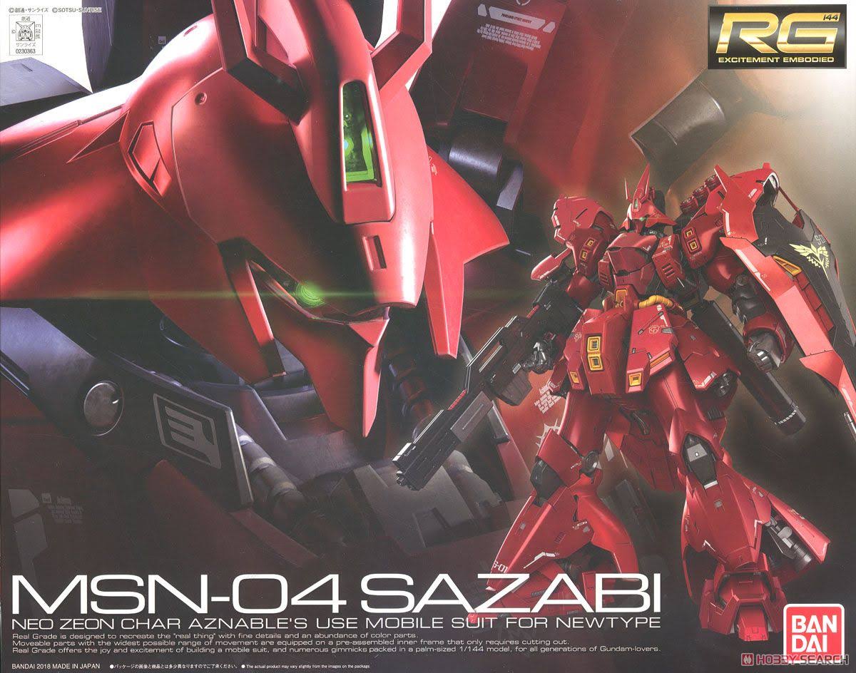 Bandai RG-29 Gundam MSN-04 Sazabi 1/144 Scale Kit - Plaza Japan