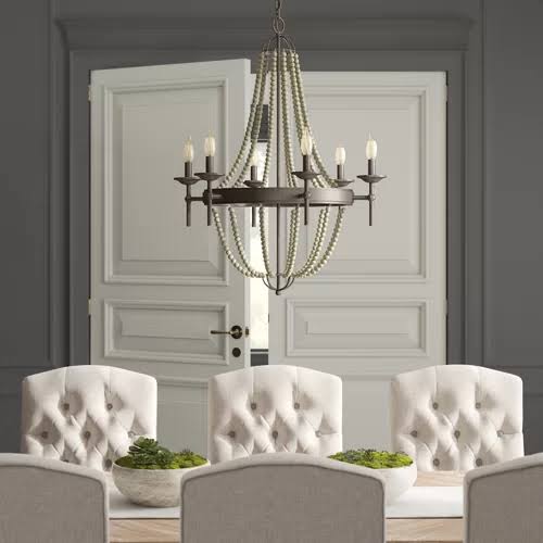 Pennington 6 - Light Candle Style Empire Chandelier