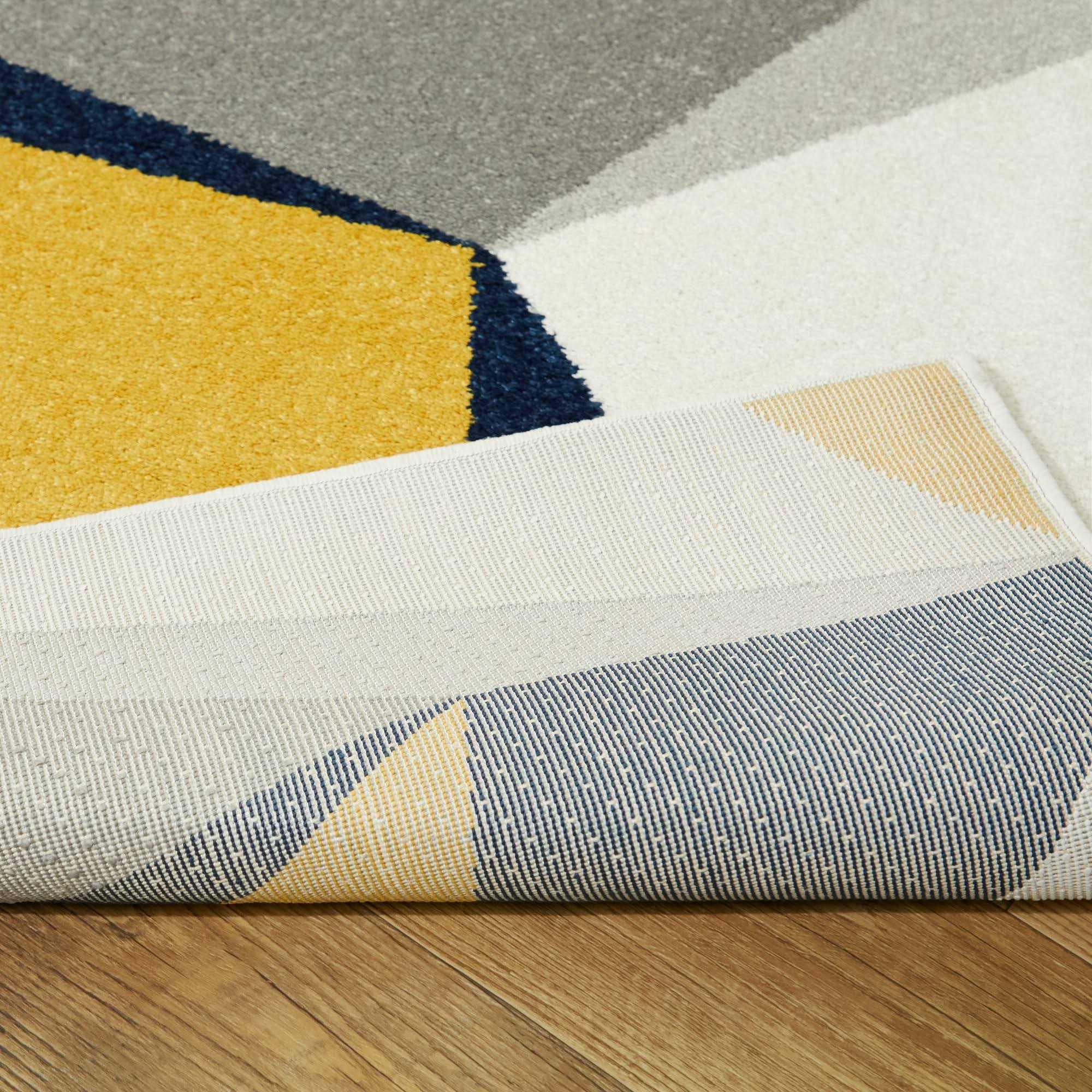 BALTA Jayce Abstract Geometric Navy 8 ft. x 10 ft. Area Rug, Blue