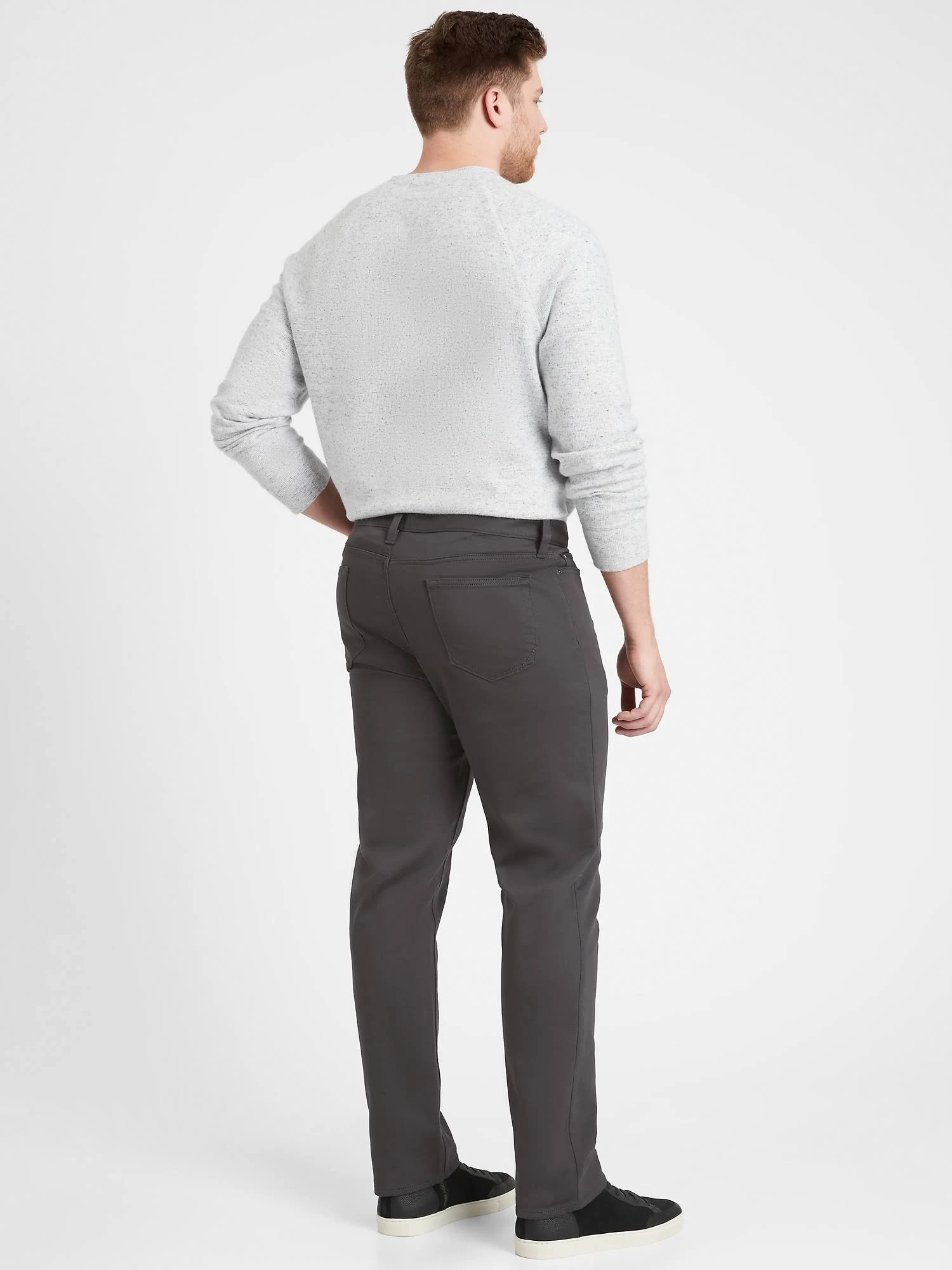 Banana Republic Men's Slim Traveler Pant Asphalt Gray Size 34W 34L