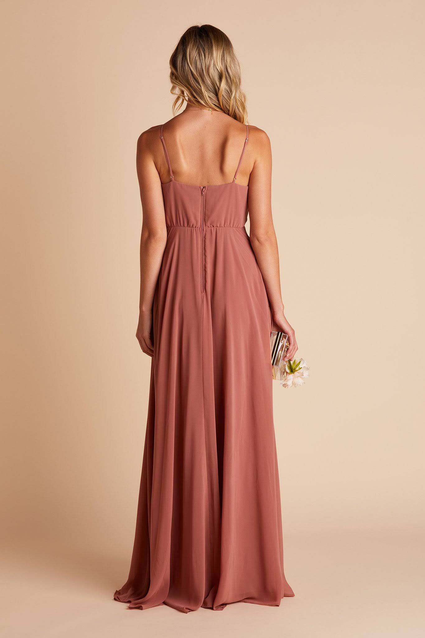 Kaia Chiffon Bridesmaid Dress in Desert Rose S / Desert Rose