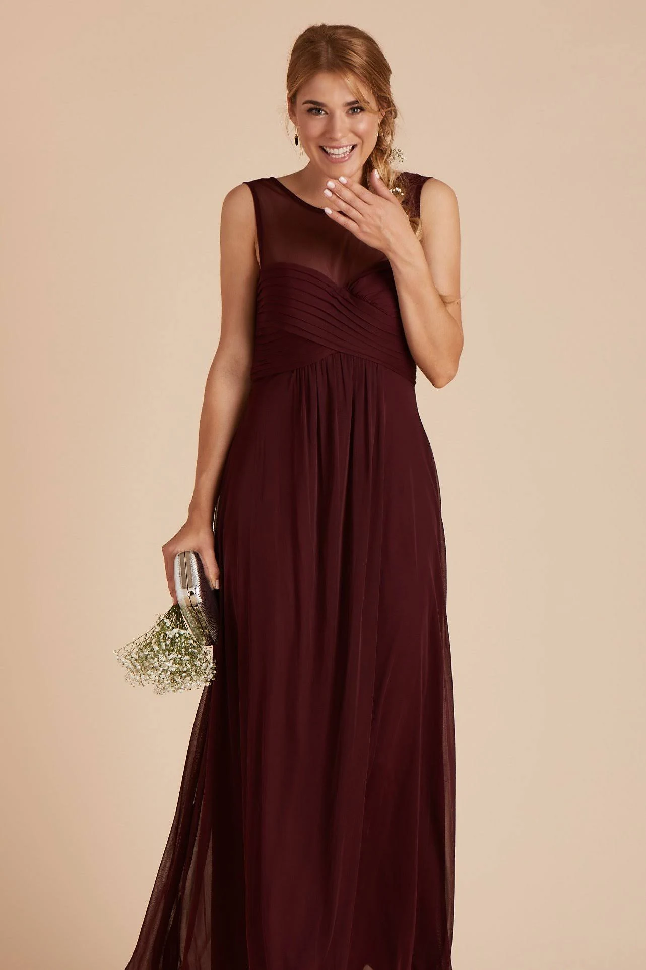 Birdy Grey Ryan Bridesmaid Dress in Cabernet S / Cabernet