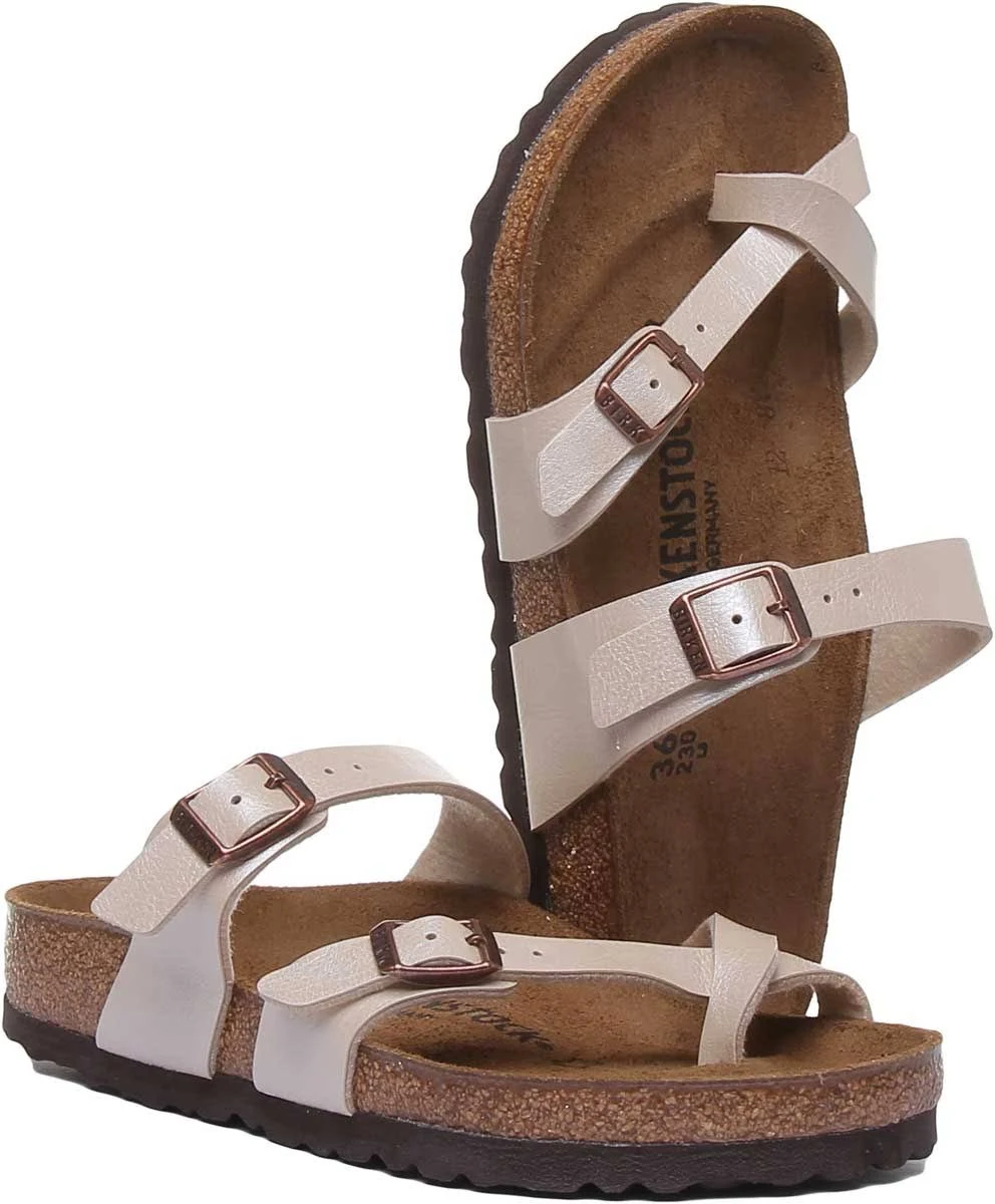 Birkenstock Mayari Birko Flor Sandals - Graceful Pearl White