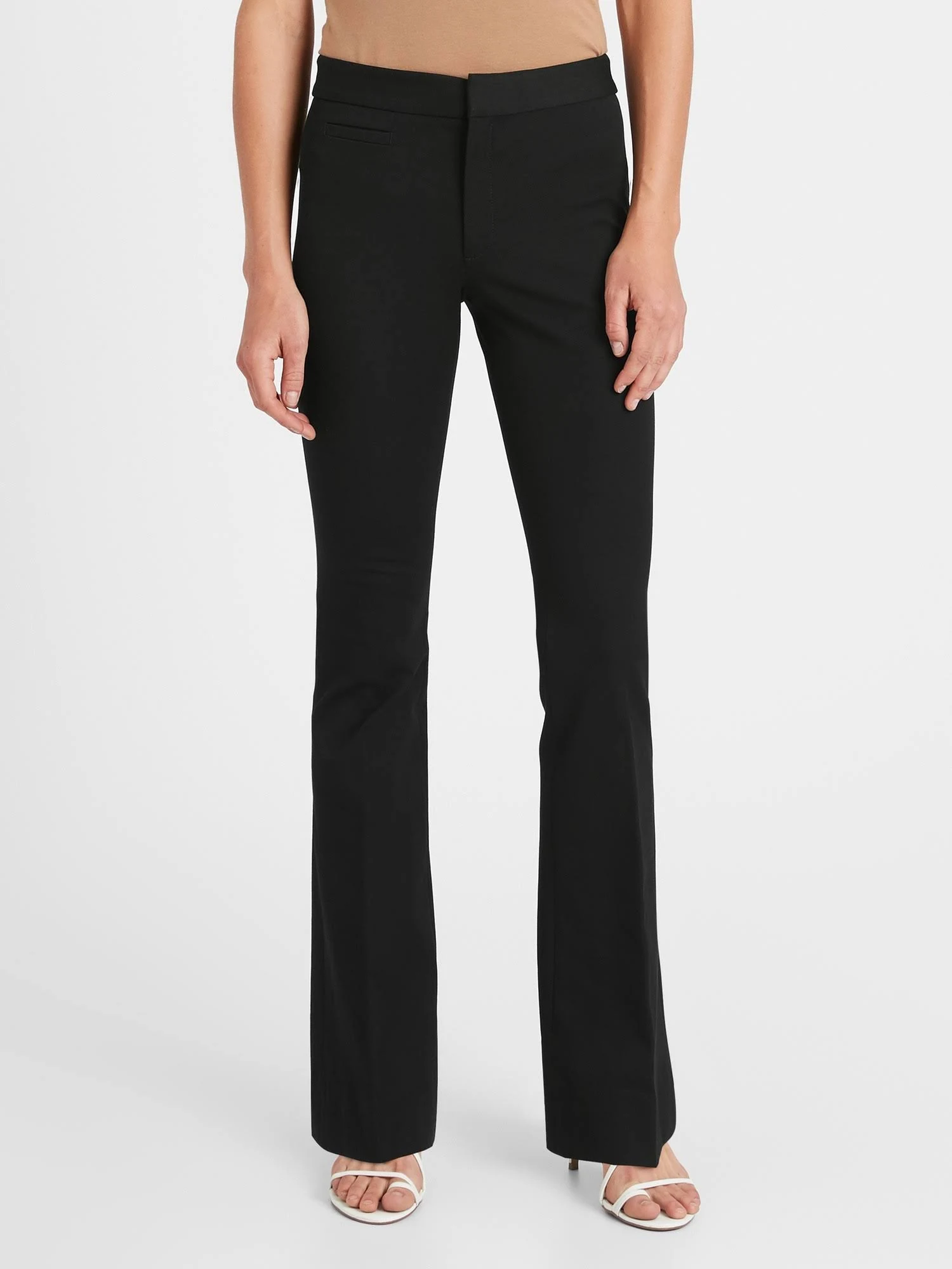 Banana Republic Women's High-Rise Flare Sloan Pant Black Size 0 Regular