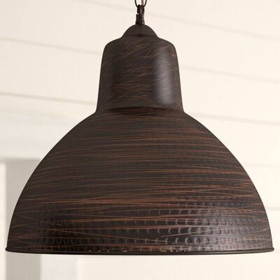 Bainbridge 1 - Light Single Dome Pendant Birch Lane Finish: Olde Bronze