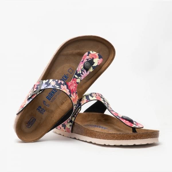 Birkenstock Gizeh Birko-Flor Supernatural Flowers Navy Thong Sandals
