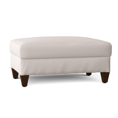 Birch Lane Fairchild 44x22 Rectangle Standard Slipcovered Ottoman Body Fabric: Sunbrella Canvas Canvas