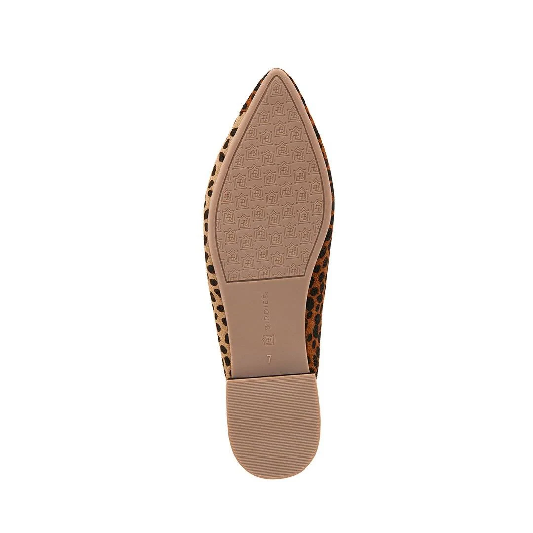 Birdies The Swan - Mini Cheetah Print Slides, Size 6, Calf Hair