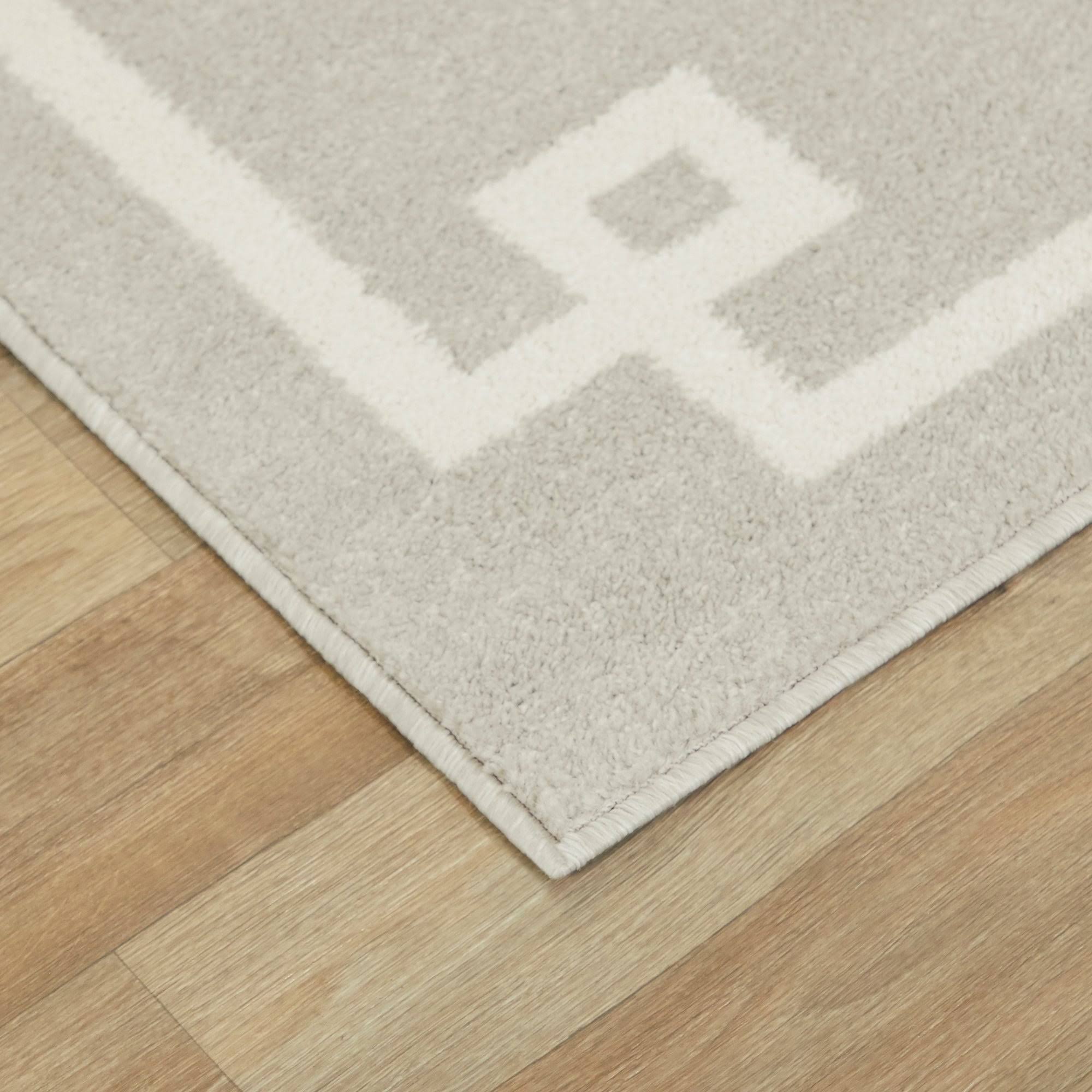 Eleni Greek Key Area Rug - Runner 2&7x22 x 7& - Light Grey