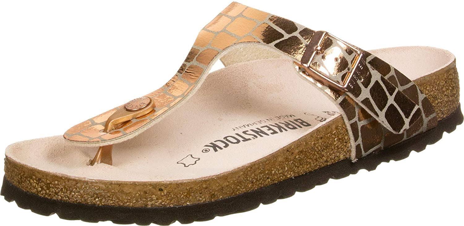 Birkenstock Adult Gizeh Bronze Microfiber Slides Sandals