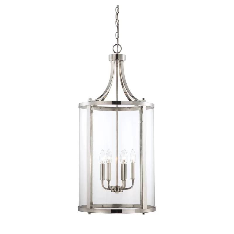 Wayland 6 - Light Lantern Geometric Chandelier Birch LANE? Finish: English Bronze