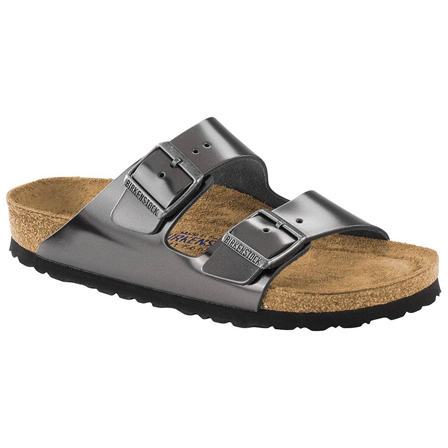 Birkenstock Arizona Soft Footbed (38 Metallic Anthracite)