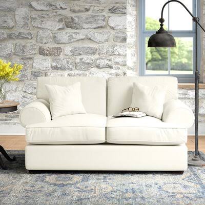 Workington 67x22 Rolled Arm Loveseat Body Fabric: Conversation Pearl