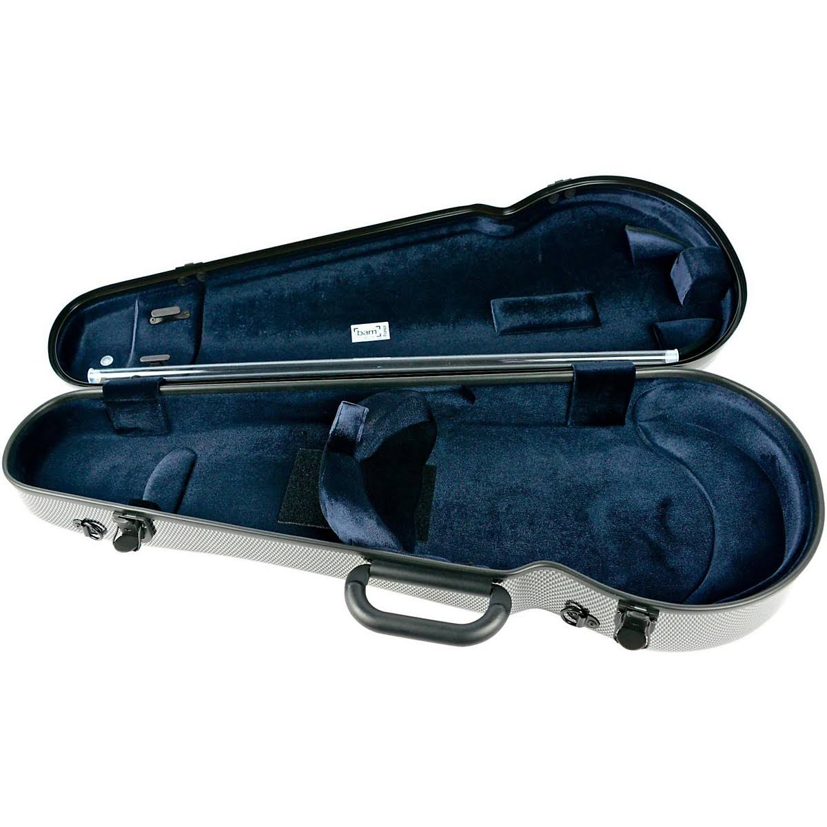 BAM 2200XL Contoured Hightech Adjustable Viola Case Silver Carbon