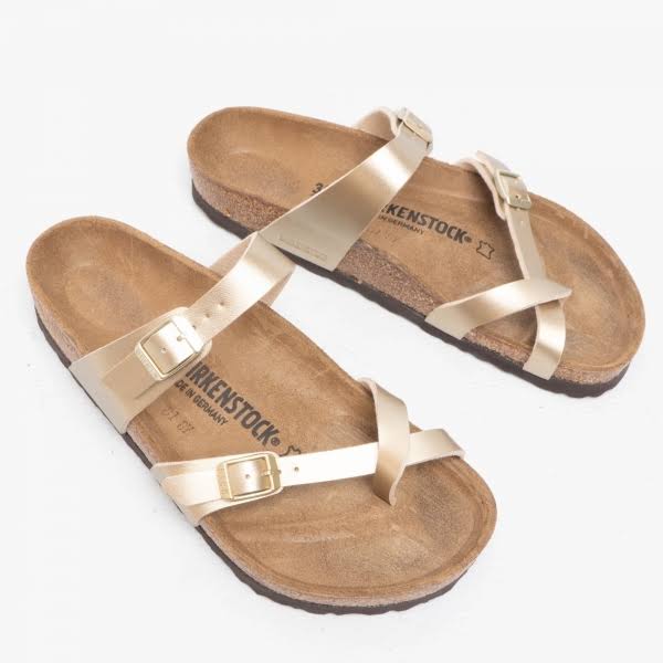 Birkenstock Mayari Birko-Flor Gold Thong Sandals