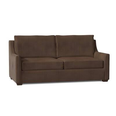 Swifton 72x22 Recessed Arm Sofa with Reversible Cushions Birch Lane Body Fabric: Microsuede Chocolate