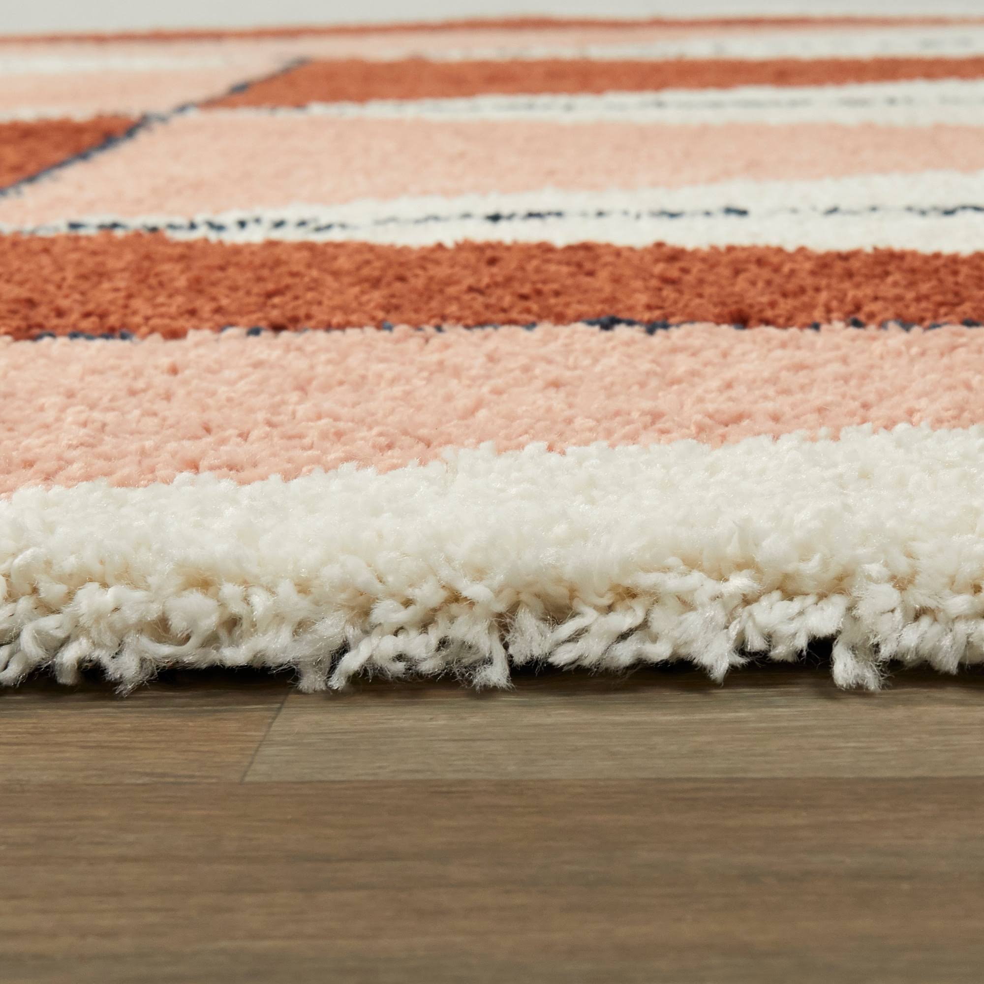 BALTA Levine Burnt Orange 8 ft. x 10 ft. Geometric Shag Area Rug