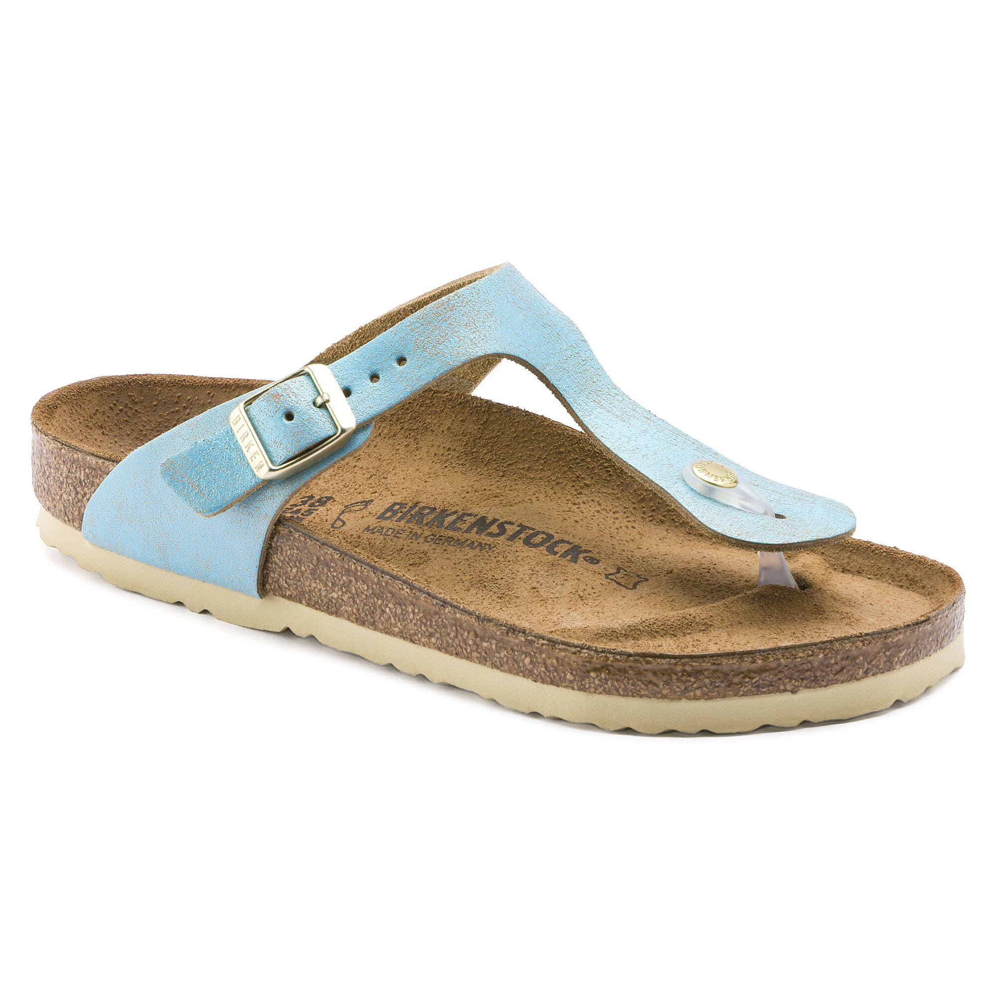 Birkenstock Womens Mayari Leather Aqua Sandals 8 US