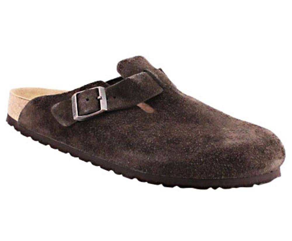 Birkenstock Unisex Boston Suede Clog, Size: 36 N, Mocha Suede
