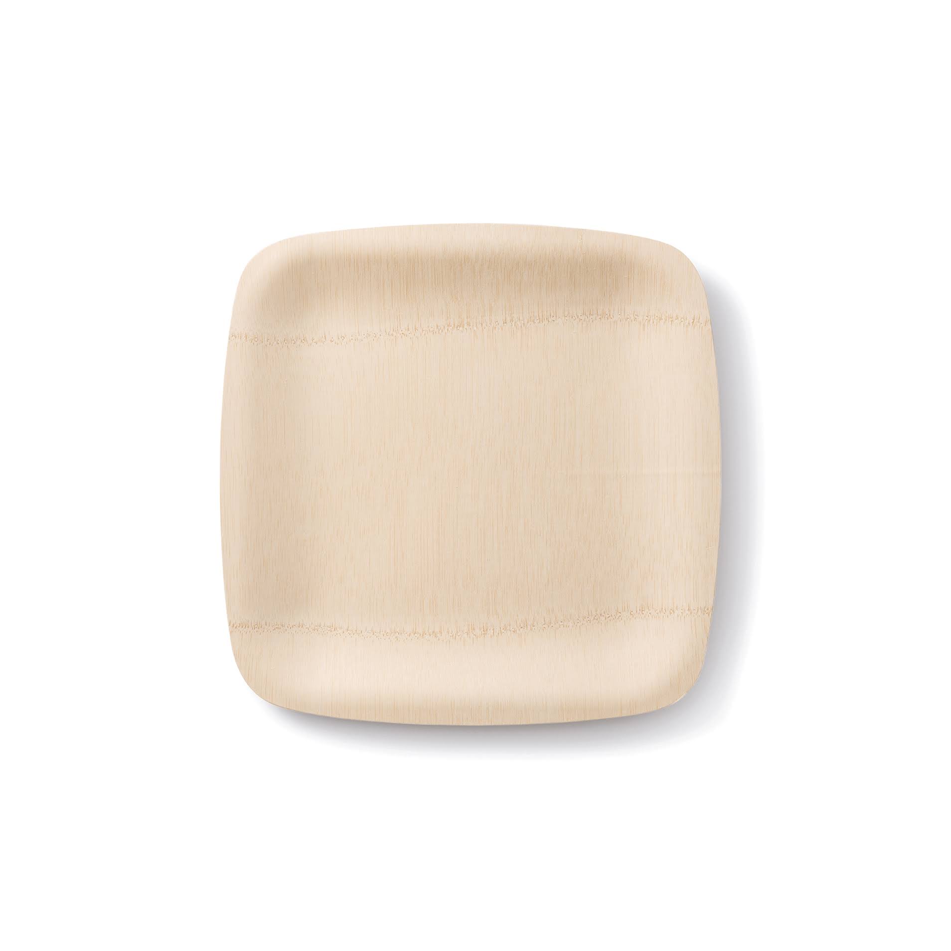 Bambu Veneerware 11x22 Disposable Square Bamboo Plates