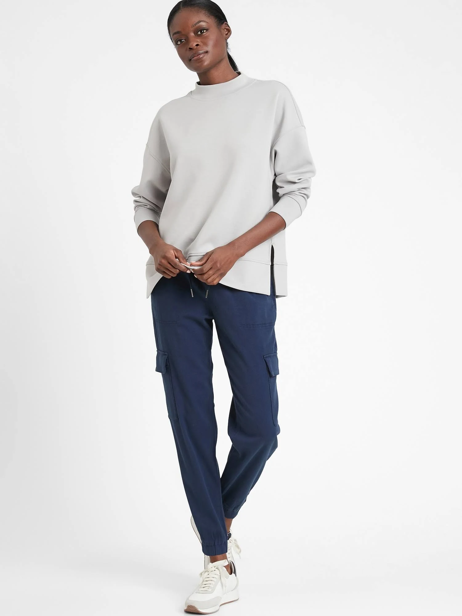 Banana Republic Women's Twill Utility Jogger Navy Size Xs