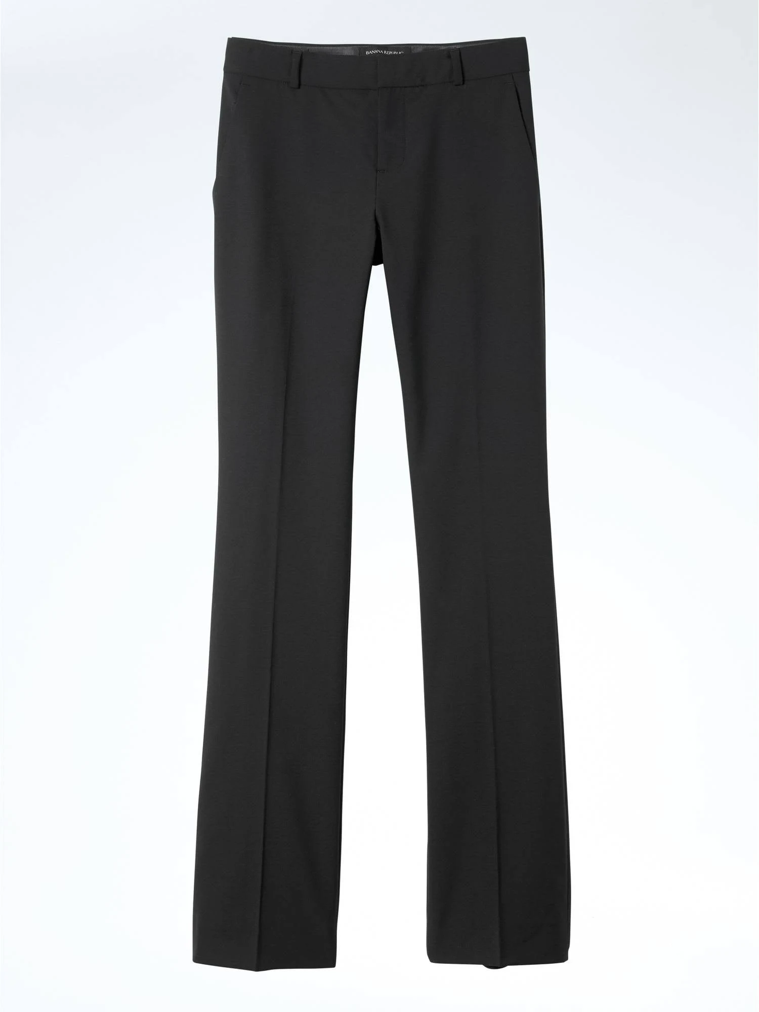 Banana Republic Women's Petite Logan Trouser-Fit Lightweight Wool Pant Black Petite Size 00