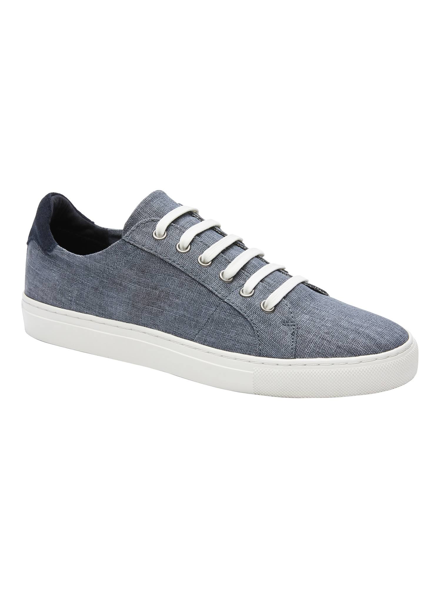 Banana Republic Men's Nicklas Laceless Canvas Sneaker Blue Size 10