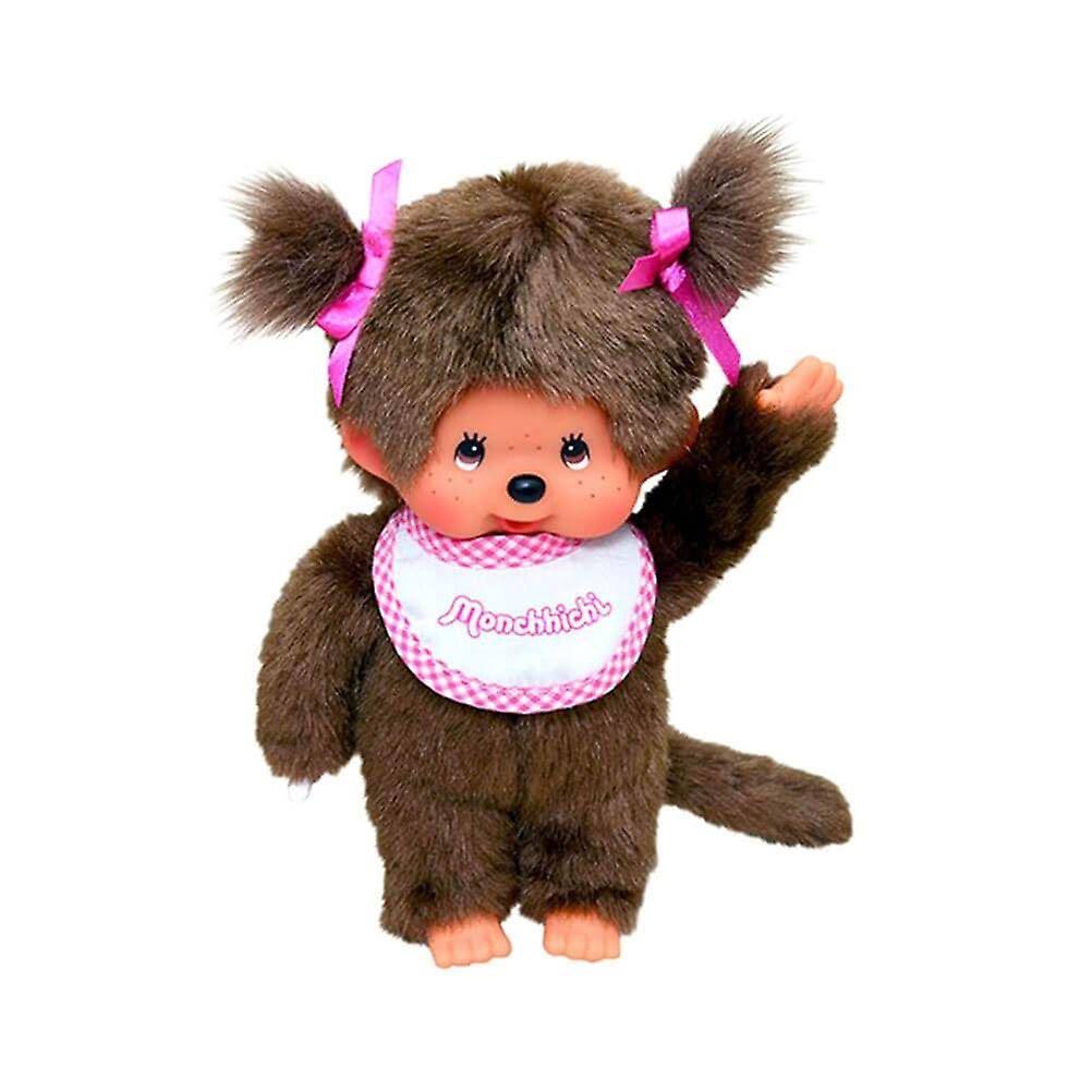 Monchhichi Girl with Pink Bib Plush Toy
