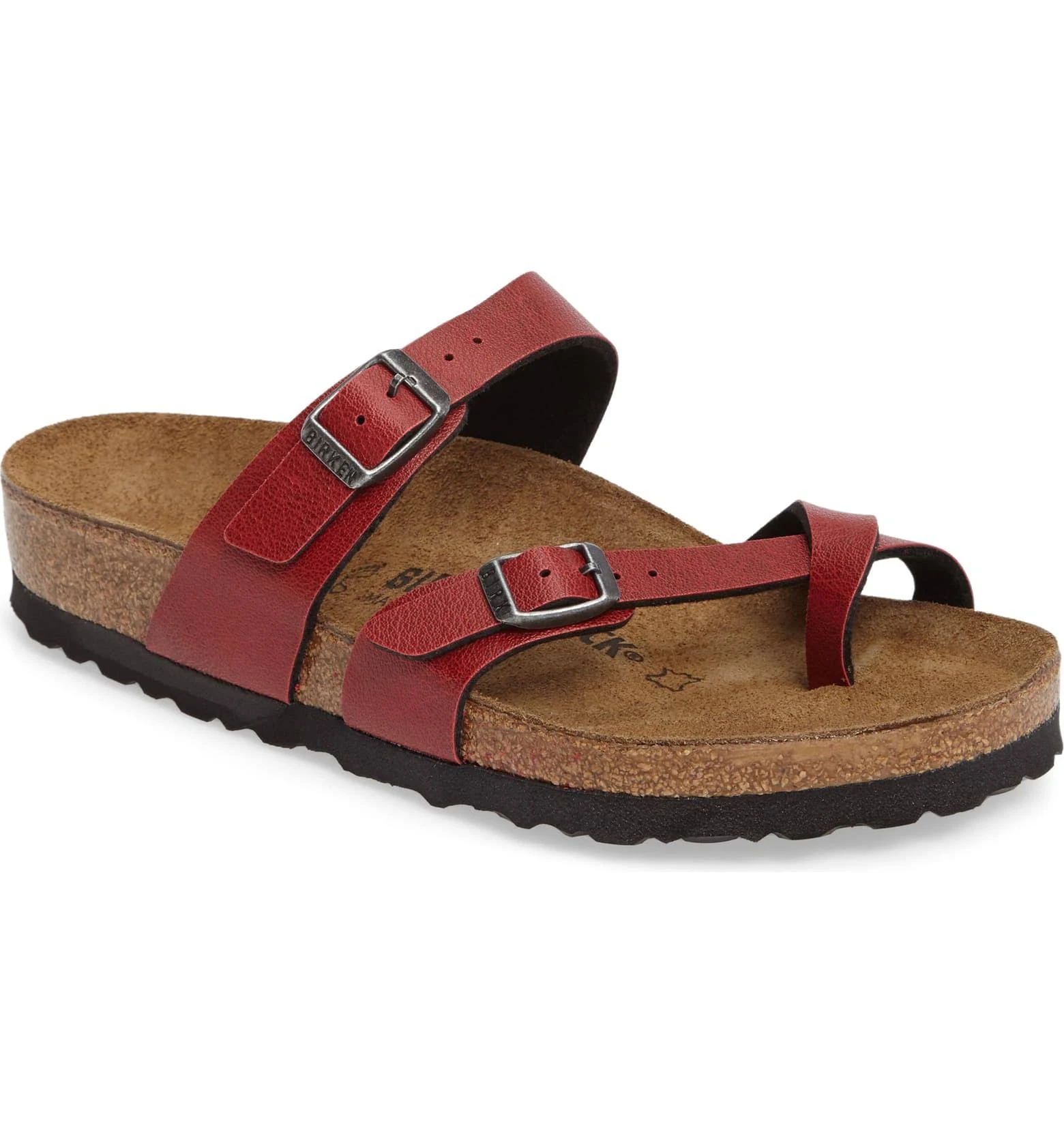 Birkenstock Women's Mayari Sandal - 36 - Bordeaux Pull Up Birko-Flor